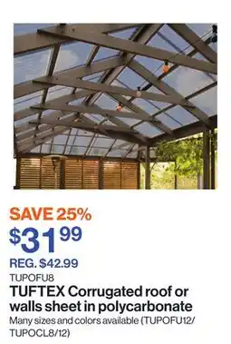 Patrick Morin Corrugated roof or walls sheet in polycarbonate offer