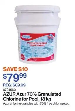 Patrick Morin Azur 70% Granulated Chlorine for Pool offer