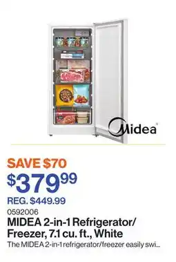 Patrick Morin 2-in-1 Refrigerator/Freezer, 7.1 cu. ft., White offer