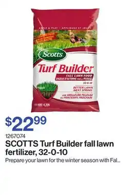 Patrick Morin Turf Builder fall lawn fertilizer, 32-0-10 offer