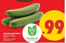 No Frills ENGLISH CUCUMBERS offer