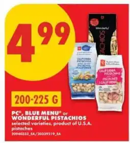 No Frills PC Blue Menu or Wonderful Pistachios offer