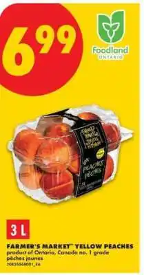 No Frills FARMER'S MARKET YELLOW PEACHES offer