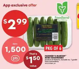 No Frills FARMER'S MARKET MINI CUCUMBERS offer