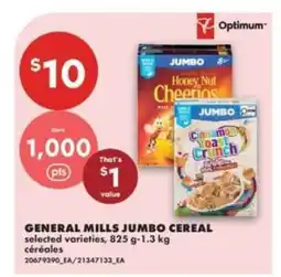 No Frills General Mills Jumbo Cereal offer