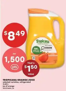 No Frills TROPICANA ORANGE JUICE offer