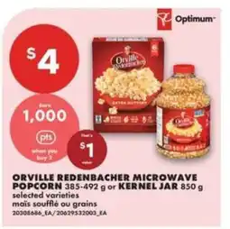 No Frills Orville Redenbacher Microwave Popcorn or Kernel Jar offer
