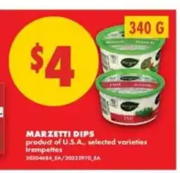 No Frills MARZETTI Dips offer