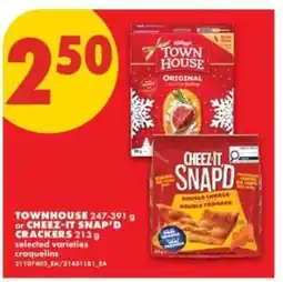 No Frills TOWNHOUSE or CHEEZ IT SNAP'D CRACKERS offer