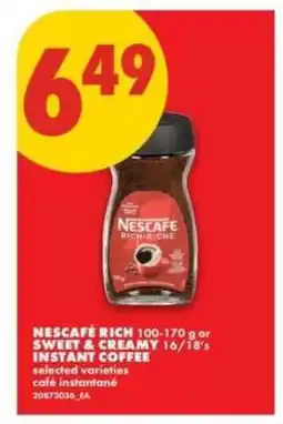 No Frills Nescafe Rich offer