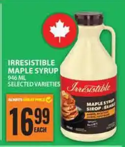 Food Basics Irresistible Maple Syrup offer