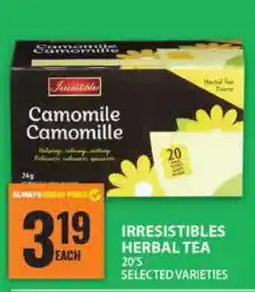 Food Basics IRRESISTIBLES HERBAL TEA offer