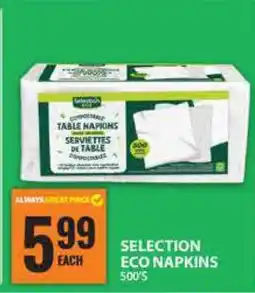 Food Basics SELECTION ECO NAPKINS offer