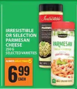 Food Basics Irresistible or Selection Parmesan Cheese offer