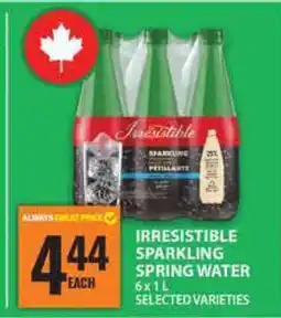 Food Basics Irresistible Sparkling Spring Water offer