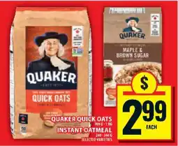Food Basics Quaker Quick Oats & Instant Oatmeal offer
