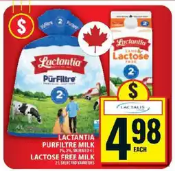 Food Basics Lactantia Milk offer