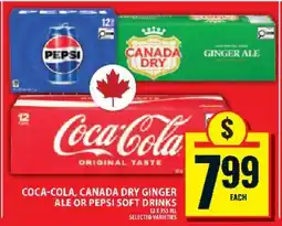Food Basics Coca-Cola, Canada Dry Ginger Ale or Pepsi Soft Drinks offer