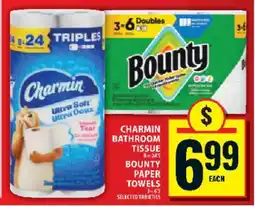Food Basics Charmin Bathroom Tissue / Bounty Paper Towels offer