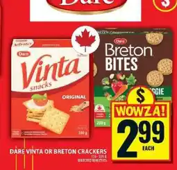 Food Basics Dare Vinta or Breton Crackers offer