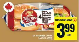 Food Basics LA FOURNÉE DORÉE SESAME BUNS offer