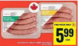 Food Basics AUTHENTIC FRESH PORK SAUSAGES offer