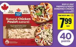 Food Basics MAPLE LEAF PREPPED & READY SHREDDED CHICKEN offer