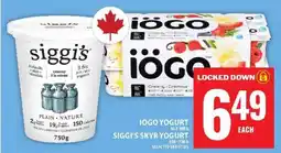 Food Basics IÖGO Yogurt / Siggi's Skyr Yogurt offer