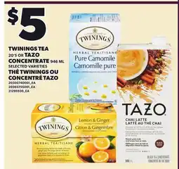 Independent City Market TWININGS TEA 20'S OR TAZO CONCENTRATE offer