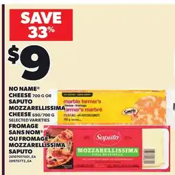 Independent City Market NO NAME CHEESE, 700 G OR SAPUTO MOZZARELLISSIMA CHEESE, 690 offer