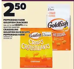Independent City Market PEPPERIDGE FARM GOLDFISH CRACKERS, 156-227 G OR CRISPS, 177 G offer