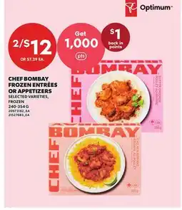 Independent City Market CHEF BOMBAY FROZEN ENTRÉES OR APPETIZERS offer