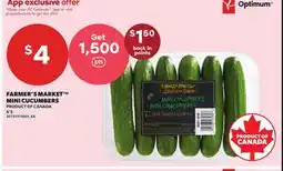 Independent City Market FARMER'S MARKET MINI CUCUMBERS, 6'S offer