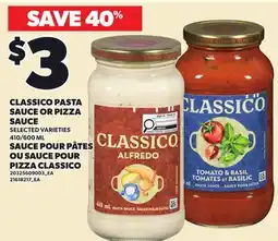 Independent City Market CLASSICO PASTA SAUCE OR PIZZA SAUCE, 410/600 ML offer