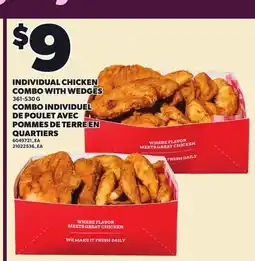 Independent City Market INDIVIDUAL CHICKEN COMBO WITH WEDGES offer