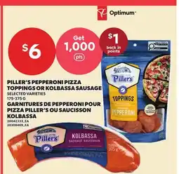 Independent City Market PILLER'S PEPPERONI PIZZA TOPPINGS OR KOLBASSA SAUSAGE offer