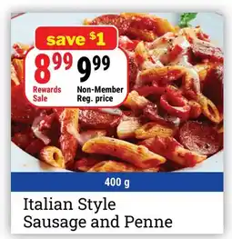 M & M Food Market Italian Style Sausage and Penne offer
