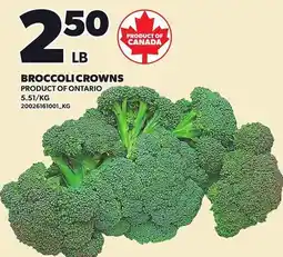 Loblaws Broccoli Crowns offer