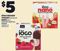 Loblaws iogo frozen yogurt bars offer