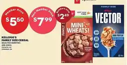 Loblaws Kellogg's family size cereal offer
