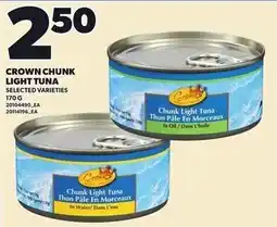 Loblaws Crown chunk light tuna offer