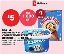 Loblaws Nestlé drumstick 4's or confectionery frozen dessert offer