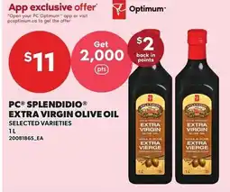 Loblaws PC Splendidio extra virgin olive oil offer