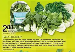 Loblaws Baby Bok Choy offer