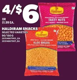 Loblaws Haldiram snacks selected varieties offer