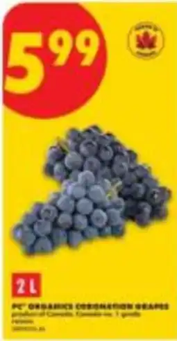No Frills pc organics coronation grapes offer