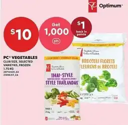 Loblaws PC vegetables offer