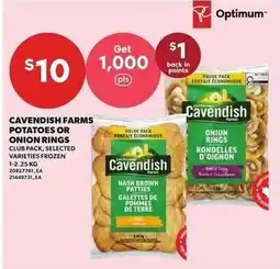 Loblaws Cavendish Farms potatoes or onion rings offer