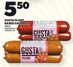 Loblaws Gusta plant based sausages offer
