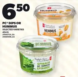 Loblaws PC dips or hummus offer
